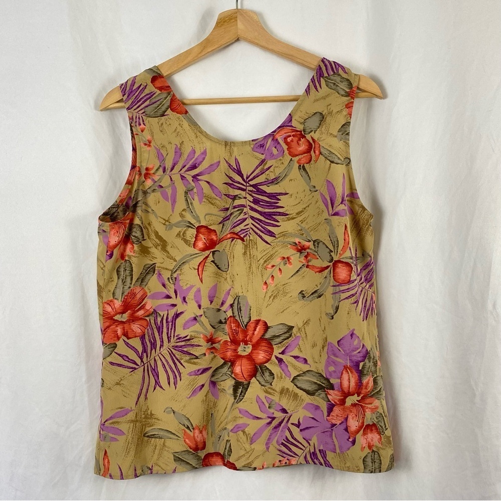 Kasper For A.S.L. Floral Sleeveless Tank Top Multicolor Size 10 - Picture 2 of 16